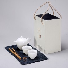 簡茶系列美人提梁壺羊脂玉茶具小套裝黑陶茶壺茶杯禮盒裝工廠批發